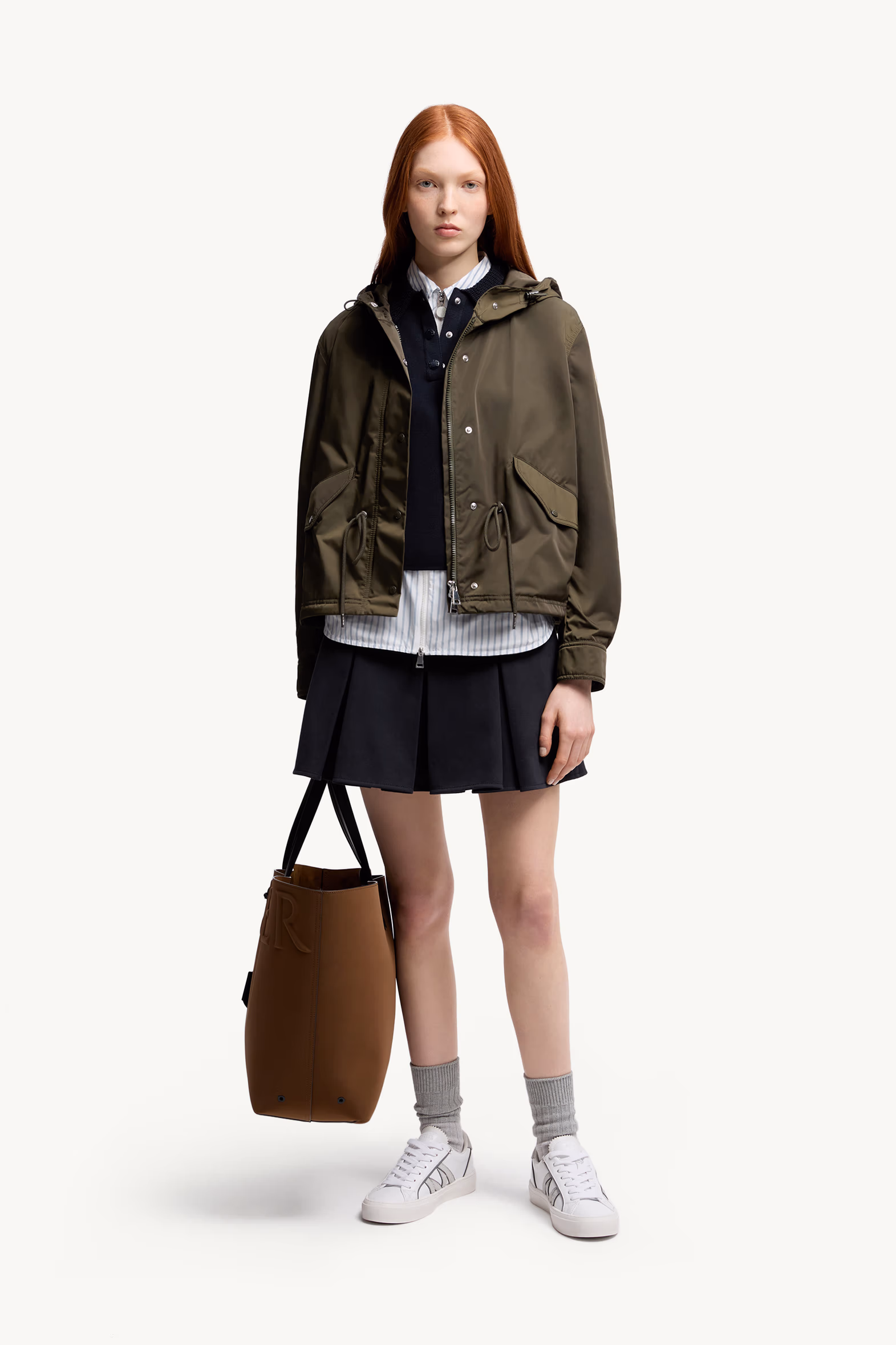 Noizay Hooded Parka Women Olive Green Moncler 0